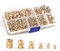 Gewindeeinsatz 390 Stk, M2 M2.5 M3 M4 M5 M6 Messing Einbettmutter Gewindebuchsen Sortiment Kit Innengewinde Rändelmuttern, für Kunststoffteile oder 3D Druckteile durch Ultraschall, mit Kunststoff-Box