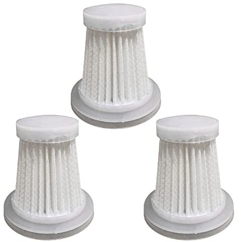 Donkivvy 3 filtri HEPA lavabili di ricambio per mini aspirapolvere portatile senza fili per auto