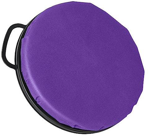 Foxtune 360-Degree Swivel Bucket Seat, 5 Gallon Bucket Lid, Spin Bucket Seat Cushion, Silent, Comfortable, Water-Resistant, for Fishing, Gardening, Hunting and Camping (Purple)