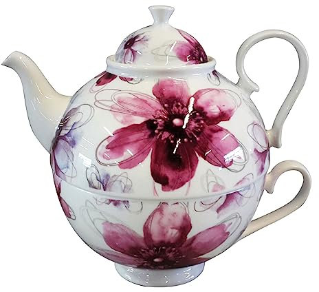 Jameson & Tailor Tea for One Brillantporzellan Blüten pink