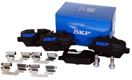 SKF Scheibenbremse Bremsbelag mit Zubehör VKBP 90090-4er Set - Position Hinterachse Höhe 77 mm Länge 134 mm Breite 83 mm Dicke 16,6 mm - OE Qualität