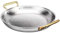 RSBFER 304 Stainless Steel Spanish Paella Pan - Even Heat Distribution, Dual Handles, Non-Stick Bottom for Home Cooking, Parties,Silver,32cm