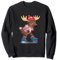 Elch Schlittschuh Eiskunstlauf Schlittschuhe Sweatshirt