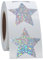 Hycodest Star Metallic Aufkleber Selbstklebende Stern Belohnung Aufkleber für Schulkinder (Holographic silver, 3.8cm)