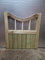 md carpentry Wooden Garden Gate Pedestrian Gate, 90cm High x 83cm Wide x 5cm Deep, Treatment Green, Wooden Legs