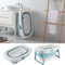 OHMG Baignoire pour bébé, pliable, antidérapante, portable, pour voyage, pour nouveau-nés, avec tabourets amovibles