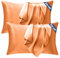 Seiwohl Satin Kissenbezug 50x80 2er Set, Weich wie Seidenkissenbezug Silk Pillowcase, Vegane Seide Kopfkissenbezug Kissenhülle Seidenkopfkissen Kopfkissen bezug für Haar und Haut, Orange