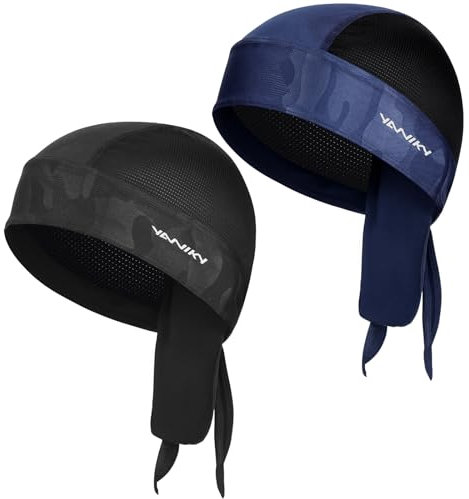 YANIKY Sports Bandana Cap Durag Atmungsaktiv Bandana Kopftuch Herren Damen Laufmütze Turban Sommer Fahrradmütze