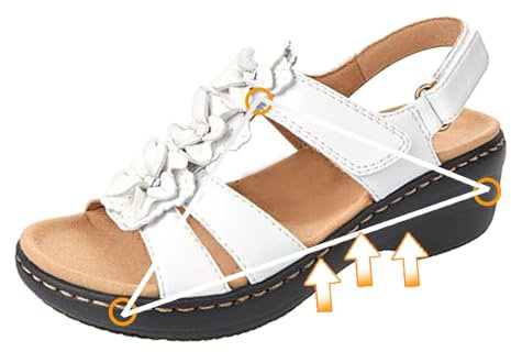 Susenstone 2024 Sandales Femme Ete Confortable Orthopedique Chaussures AntidéRapantes Respirantes Sandales Et Nu-Pieds BohêMe Compensées Sandales Avec Talon Plateforme Comfy Sandales