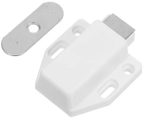 Homoyoyo 10pcs Glass Cabinet Door Suction Shower Door Magnetic Latch Closer Latches Hardware Kitchen Cupboard Magnets Catch Cabinet Door Magnets Catch Magnet Cabinet Latch Cabinets White