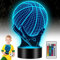 Regalo de Pallacanestro per Ragazzi, Lampade 3D Illusione Ottica Pallacanestro Luce Notturna con 16 Cambi di Colore e Telecomando, Basket Bambino Lampada LED, Regalo de Pallacanestro per Bambini