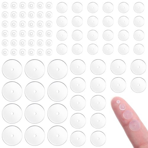 200 Stück Silikon Anti Wildfleisch Piercing Disc, Ohrring Rückseiten Clear Disc Pads zu stabilisieren Ohrringe Stopper Silikonscheiben Keloid Disc Discs für Ohrring Rücken
