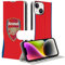 Yimctoie Phone Case for iPhone 11 Case 6,1,Cartoon Cool Arsenal Football Club Pattern Design Cover Folding Stand PU Leather Wallet Flip Cover with TPU Shockproof Bumper Protective Shell,Kawaii Black