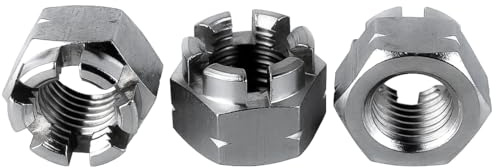RYSUPPLY Kronenmuttern DIN 935 aus Edelstahl M16 Sicherungsmuttern | 10 Stück | In diversen Größen und Mengen erhältlich