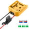 FORUMALL Battery Adapter Power Wheels Adaptor for Dewalt 18-20V Battery Dock Power Connector with Switch Fuse for RC Car Toys Robotics