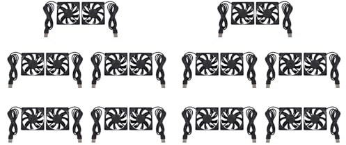 Eoslcusmvl 80Mm 5V Ventilador USB 80Mm 8Cm 8015 Ventilador de RefrigeracióN DC Sin Escobillas PC Computadora Enrutador Caja Ventilador Enfriador 20 Uds