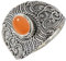 SILVERTROVE Pfirsichfarbener Mondstein-Edelstein- Sterling silber Band Ring für Männer und Frauen in allen Größen Schmuck CRG1084BR10_(56 (17.8))