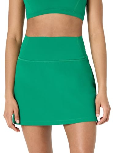Amazon Essentials Jupe de Tennis Active FormFlex Ultra Douce avec Short Intégré et Poches Femme, Vert Émeraude, XXL