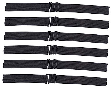 Ipetboom 6pcs Black Elastic Bands for Wigs Adjustable Wig Mesh Cap Straps for Grip and Secure Fit during Daily Activities