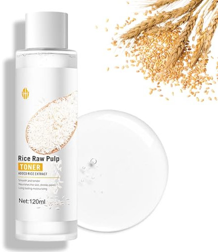 Soleneva Rice Raw Pulp Toner Gesicht für Hydratation - Rice Toner für Feuchtigkeitspflege und Glatte Haut - Reis Gesichtswasser zur Tagespflege - Rice Gesichtstoner Damen für Porenverkleinerung
