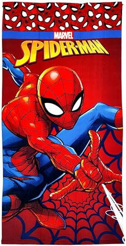 Clondo Telo Mare Bambini - Per Spiderman Fan - Microfibra Morbida in Poliestere – Asciugamano Mare Piscina, Colori Vivaci, Idea Regalo Estate, Gadget Ufficiale