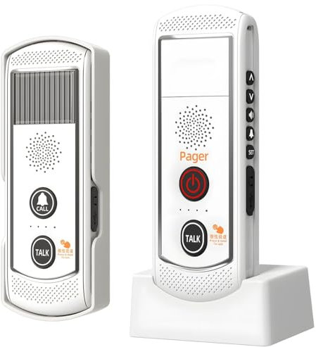 Türklingel Funk Solar Intercom Türklingel Weiß & Schwarz 16 Einheiten Anschluss USB Aufladung Langstreckeneinsatz für Große Häuser & Büros