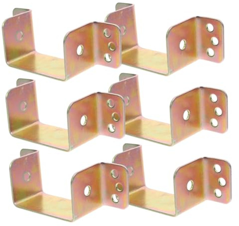 DIYEAH 6 Stück Bett Schiene Haken 50mm Breite Verdickte U-Form Bettgitterbefestigungen Hochleistungs Bettbeschläge Für Stabile Bettrahmen Metall Möbelzubehör Für Betten Einfach Zu