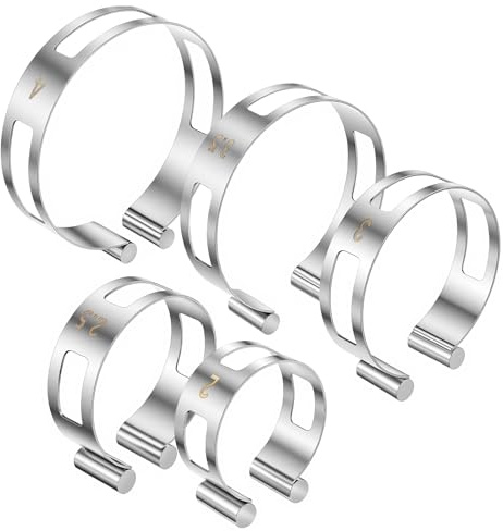 Hicarer 5 Pcs Exhaust Pipe Tacking Band Welding Clamp-on Kit, 2-4 | Size 2'' 2.5'' 3'' 3.5'' 4'', Stainless Steel Exhaust Tack Welding Clamp-on Kit, for Tig Welding Fabrication and Pipe Repair