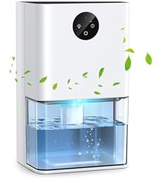Dehumidifier for Home 22.5W，63.36 OZ Electric Dehumidifiers 400ML/Day Auto Off 4/8H Timer Auto Defrost Ultra Quiet 7 Color LED Portable Dehumidifier for Drying Clothes Bedroom, Bathroom, Wardrobe, RV