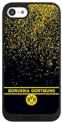 Handyhülle kompatibel mit Apple iPhone SE 2020 Hülle NIVOpure Case Schwarz BVB Borussia Dortmund Farbverlauf