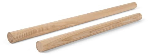Esche Rundstab Ø 25 mm [300–1000 mm Länge wählbar] – Glatt gehobelter Massivholzstab – naturbelassen & technisch getrocknet – ideal für Möbelbau & DIY (naturbelassen, 25 x 900 mm)
