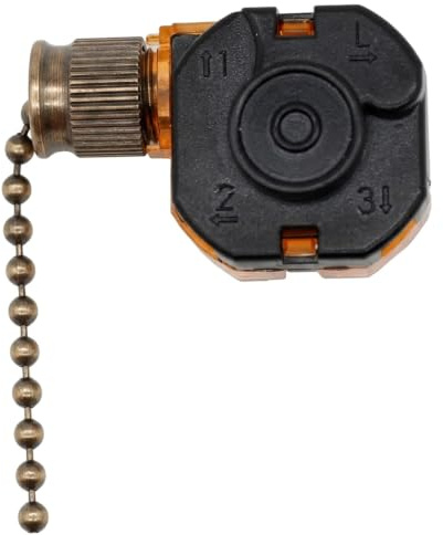 Cadenas para ventiladores de techo y luces, interruptor de ventilador de techo de 3 velocidades, cadena de tracción para ventilador de bronce de 8 cm - Cadena de repuesto para ventiladores y luces, a
