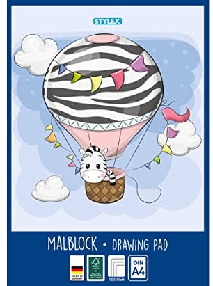Malblock XL / 100 Blatt / DIN A4 / Zeichenblock / Einhorn