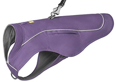 RUFFWEAR Overcoat Fuse 2-in-1-Kombination aus Hundemantel und -Geschirr, mit Fleece Gefütterte Hundejacke – Salbei-Lila, XL