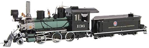 Metal Earth 3D-Puzzle Dampflokomotive 2-6-0, Metallpuzzle, Ferne Westen, Modelle für Erwachsene, herausfordernde Level, 19,5 x 3,5 x 4,8 cm