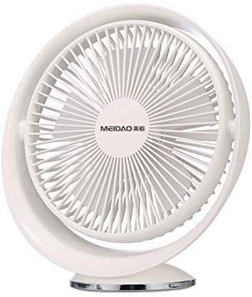 usb2000mAh mesa recargable superior mini ciclo de aire portátil silencioso grande refrigeración por viento 3 velocidad ajustable ventilador eléctrico, utilizado en el hogar, oficina, viaje (blanco)