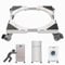 DEWEL Base de Réfrigérateur Support avec 4 roulettes Verrouillables Largeur Réglable 45-65cm, Charge 200 kg Support Électroménager pour Sèche-linge lave-vaisselle Réfrigérateur (Blanc)