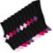 Footstar Damen und Herren Baumwoll-Socken (10 Paar) mit abgesetzter Ferse und Spitze - Berry 35-38