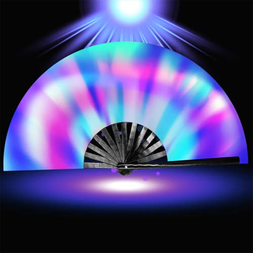 Leehome UV-C04 Glow Rave-Ventilator, für Line Dancing Clacking Fans für Stiefel auf dem Boden, für Auftritte, Tanzshows, Festival-Partys, EDC und Geschenke