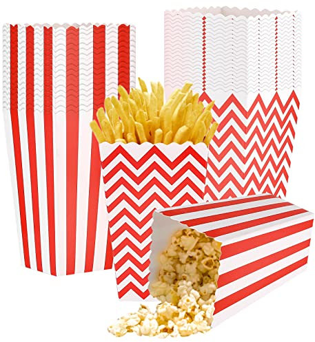 40 Piezas Cajas de Palomitas Cartón, Caramelo Contenedor, Popcorn Box, Cajas de Palomitas de Maíz
