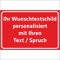 Indigos UG - Schilder selbst gestalten mit Wunschtext - Schild personalisiert rot - Aluverbundplatte in 8 Größen - mit Text und Schrift - für Garage, Parkplatz, Firma, Schule, Hotel oder Carport