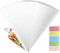 AONAT 100 pièces Sachets Transparents Bonbons Sacs Cellophane Cône Bonbons Friandises Pochette avec Ruban d'or pour Noël Mariage Partie Bonbons Fête Mariage Petit Cadeau, 30x16cm