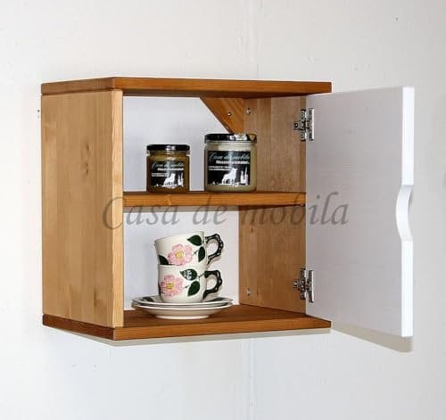 CASA Massivholz Wandregal Systemregal 39x39x26cm Fichte geölt weiß