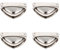 4 Stück Geldbörsen-Schloss, Metall-Taschenverschluss, Daumenverschluss, für Ledertaschen, DIY-Bastelarbeiten, Handtaschenherstellung (Silber)