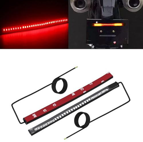 YONGMING Banda De Luz De Freno 12v Led Del Coche Motocicleta Que Ejecuta La Cola De Parada A Su Vez Luz De SeñAl,Luz Led Flexible, Rojo Y Amarillo, Paquete De 2