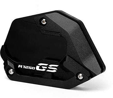 Modeer Für BMW R1250GS Rallye HP 2018-2023 (Niedrige Federung) Motorrad CNC-Stütze Verlängerungsplatte Ständer Seitenständer Pad r 1250 gs hp Zubehör (Schwarz)