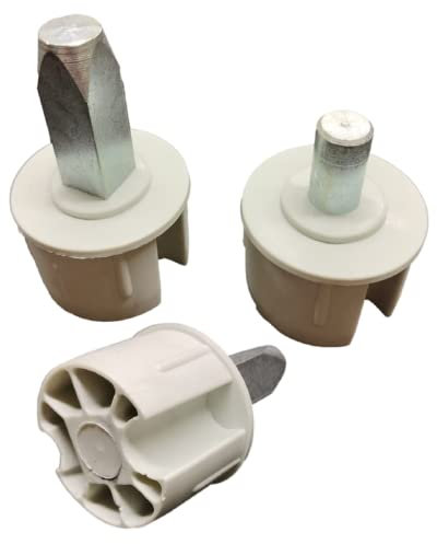 Coppia calotta tenda da sole perno quadro + perno tondo per rullo diametro 44 mm