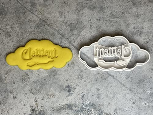 Emporte-pièce Sorcier prénom personalisable Forme Nuage, biscuit, pate à sucre, pate à modele-Décoration gateau-Fait maison-FR ELACE