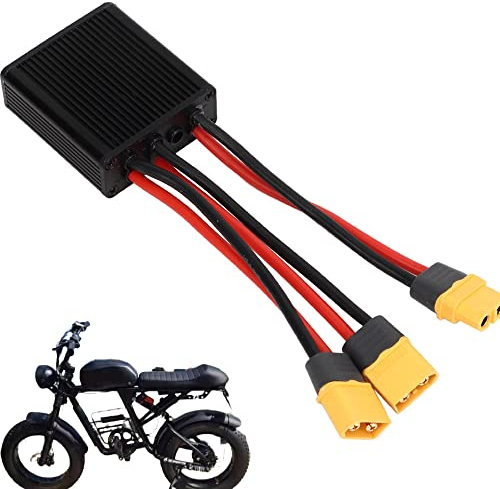 Bewinner Connecteur de Batterie Double, Vélo électrique 20 V-72 V 40 A, Adaptateur de Convertisseur de Décharge de Batterie Double capacité de Batterie dans Le Module