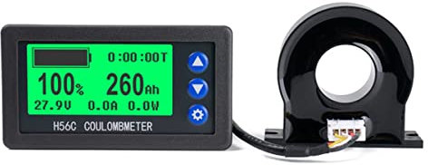 SameeHome Moniteur de batterie Hall Coulomb Meter DC 8-100 V 400 A Lifepo4 Plomb-acide - Lithium Capacité Écran de Puissance